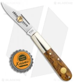 Boker Barlow 150th Anniversary Series Pocket Knife 3.25" Curly Birch Wood 115941 -Boker Sales Store Boker Barlow 150 Anniversary Edition Curly Birch Wood 115941 BHQ 117273 jr bottlecap