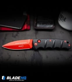 Boker Black Widow Kalashnikov Dagger Automatic Knife (3.25" Red D2) -Boker Sales Store Boker Black Widow Kalashnikov Dagger Automatic Knife Red BHQ92706 kp steel web