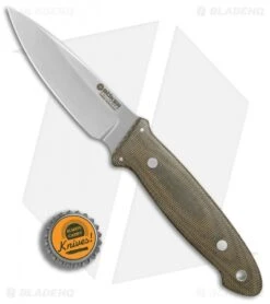 Boker Burnley Cub Fixed Blade Knife Green Micarta (3.3" Plain) 120661 -Boker Sales Store Boker Burnley Cub Green Micarta plain BHQ 77329 er bottlecap