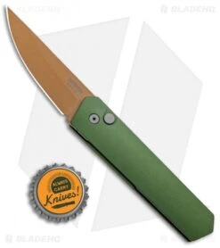 Boker Burnley Kwaiken Compact Automatic Knife OD Green (3" Copper) Pro-Tech -Boker Sales Store Boker Burnley Kwaiken Compact Auto Desert Warrior OD Green Copper BHQ 94102 jr bottlecap