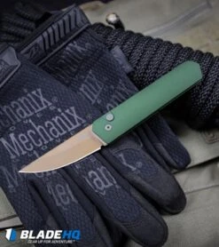 Boker Burnley Kwaiken Compact Automatic Knife OD Green (3" Copper) Pro-Tech -Boker Sales Store Boker Burnley Kwaiken Compact Automatic Knife OD Green Copper Protech BHQ 94102 kp tactical web