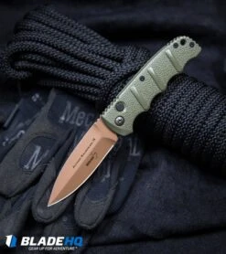 Boker Desert Warrior Kalashnikov Dagger Automatic Knife OD Green (3.3" D2) -Boker Sales Store Boker Desert Warrior Kalashnikov Dagger Automatic Knife OD Green Copper BHQ30436 kp rope web