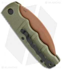 Boker Desert Warrior Kalashnikov Hawkbill Automatic Knife OD Green (Copper) -Boker Sales Store Boker Desert Warrior Kalashnikov Hawkbill Auto OD Green Copper 01KALS69NSOI BHQ 103273 jr side