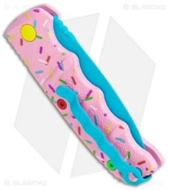 Boker Mini Dessert Warrior Kalashnikov Dagger Automatic Knife (2.5" Blue) Donut -Boker Sales Store Boker Desert Warrior Mini Kalashnikov Dagger Auto Blue Donut BHQ 113886 jr side