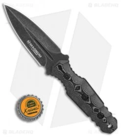 Boker Magnum Lil' Grave Digger Fixed Blade Knife Micarta (3.7" Black SW) 02SC518 -Boker Sales Store Boker Lil Grave Digger Micarta Black SW BHQ 86604 er bottlecap