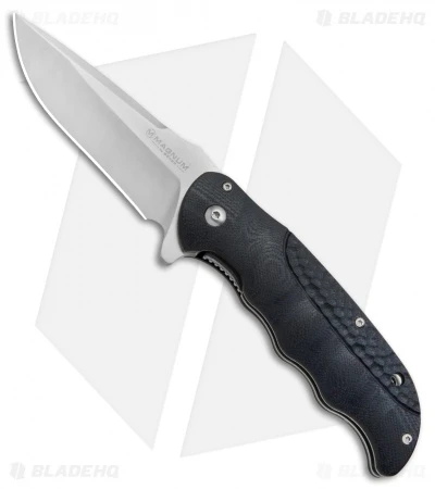 Boker Magnum Foxtrot Golf Liner Lock Knife Black G-10 (3.5" Satin) 01MB701 1 Boker Magnum Foxtrot Golf Liner Lock Knife Black G-10 (3.5" Satin) 01MB701