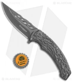 Boker Magnum Liner Lock Knife Gray Flaming Skull (3.74" Gray) 01MB733 7 Boker Magnum Liner Lock Knife Gray Flaming Skull (3.74" Gray) 01MB733 -Boker Sales Store Boker Magnum LL Gray Flaming Skull Gray 01MB733 BHQ 111673 jr bottlecap