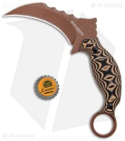Boker Magnum Raptors Claw Fixed Blade Black/Orange G-10 (4.5" Brown) BOM02SC032 -Boker Sales Store Boker Magnum Raptors Claw Black Orange G 10 Brown BOM02SC032 BHQ 94800 jr bottlecap