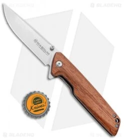 Boker Magnum Straight Brother Liner Lock Knife Wood (3.5" Satin) -Boker Sales Store Boker Magnum Straight Brother LL Wood Satin 01MB723 BHQ 98577 jr bottlecap
