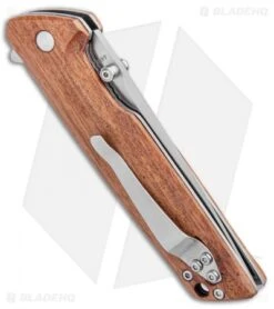 Boker Magnum Straight Brother Liner Lock Knife Wood (3.5" Satin) -Boker Sales Store Boker Magnum Straight Brother LL Wood Satin 01MB723 BHQ 98577 jr side