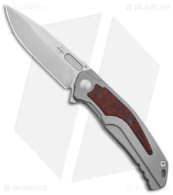 Boker Plus Aphex Mini Frame Lock Knife Titanium/Red Marble CF (3" Satin) 1BO197