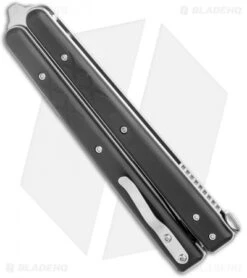 Boker Plus Balisong Tactical Large Butterfly Knife Black G-10 (4.2" Satin) -Boker Sales Store Boker Plus Balisong Tactical Large Butterfly Black G 10 Satin BHQ 120629 jr side 2