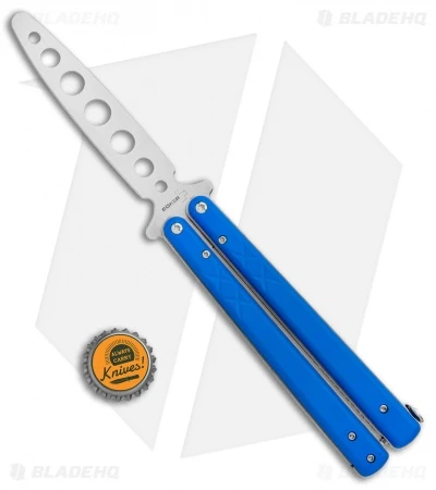 Boker Plus Balisong Trainer Butterfly Knife Blue G-10 (4" Satin) 4 Boker Plus Balisong Trainer Butterfly Knife Blue G-10 (4" Satin) - Image 4