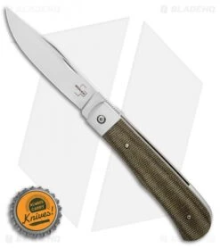 Boker Plus Bonfire Front Flipper Knife Green Canvas Micarta (3.4" Satin) -Boker Sales Store Boker Plus Bonfire Front Flipper Knife Black Canvas Micarta 3.4 Satin 01BO182 BHQ 125047 LS Bottlecap