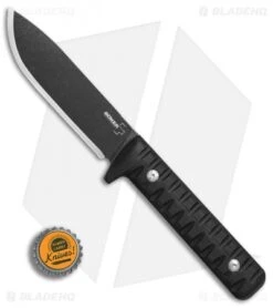 Boker Plus Bushcraft Kormoran Fixed Blade Knife (4.6" Black Stonewash) 02BO381 -Boker Sales Store Boker Plus Bushcraft Kormoran black sw BHQ 77343 er bottlecap