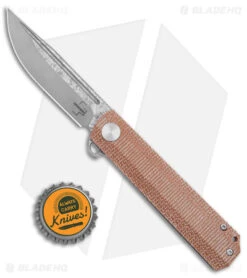 Boker Plus Cataclyst Frame Lock Knife Brown Micarta (3" Damascus) -Boker Sales Store Boker Plus Cataclyst FL Brown Micarta Damascus BHQ 146711 jr bottlecap