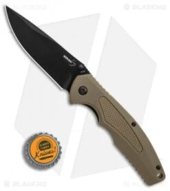 Boker Plus Gemini NGA Spring Assisted Knife Coyote (3.5" Black) 01BO501 -Boker Sales Store Boker Plus Gemini NGA Coyote black BHQ 80766 er bottlecap