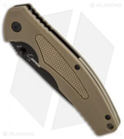 Boker Plus Gemini NGA Spring Assisted Knife Coyote (3.5" Black) 01BO501 -Boker Sales Store Boker Plus Gemini NGA Coyote black BHQ 80766 er spine