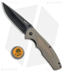 Boker Plus Gemini NGA Spring Assisted Knife Coyote Brown (3.5" Black) 01BO504 -Boker Sales Store Boker Plus Gemini NGA SA Coyote Brown Black 01BO504 BHQ 105725 jr bottlecap