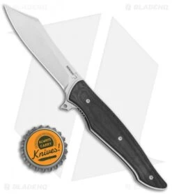 Boker Plus Obscura Liner Lock Flipper Knife Black G-10 (3" Satin) 01BO243 -Boker Sales Store Boker Plus Obscura LL Black G 10 Satin 01BO243 BHQ 111186 jr bottlecap