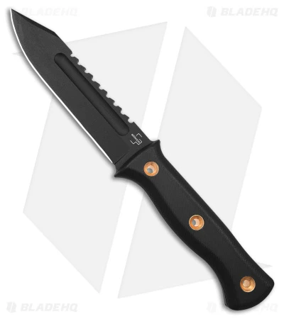 Boker Plus Pilot Knife Fixed Blade Black G-10 (5.3" Black Serr D2) 02BO074 1 Boker Plus Pilot Knife Fixed Blade Black G-10 (5.3" Black Serr D2) 02BO074