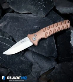 Boker Plus Strike Copper Automatic Knife (3.25" Stonewash) -Boker Sales Store Boker Plus Strike Copper Automatic Knife Stonewash BHQ 99645 kp stone web
