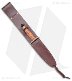 Boker Plus V-42 Devil's Brigade Fixed Blade Knife Leather (7" Black) 02BO1942 -Boker Sales Store Boker Plus V 42 Devils Brigade Wood Black BHQ 135693 jr sheath