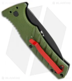 Boker Warhawk Strike Dagger Automatic Knife Black (3.25" Black D2) -Boker Sales Store Boker Plus Warhawk Strike Dagger Auto Green Black BHQ 113922 jr side