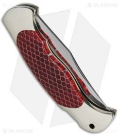 Boker Scout Lockback Knife Red Honeycomb (3.125" Polish) -Boker Sales Store Boker Scout 30th Anni Red Honeycomb Polish BHQ 40057 jr side