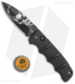 Boker Skull Kalashnikov Dagger Automatic Knife (3.25" Black D2) -Boker Sales Store Boker Skull Kalashnikov Dagger Auto Black D2 BHQ 48870 jr bottlecap