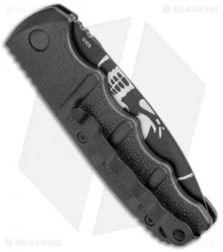 Boker Skull Kalashnikov Dagger Automatic Knife (3.25" Black D2) -Boker Sales Store Boker Skull Kalashnikov Dagger Auto Black D2 BHQ 48870 jr side