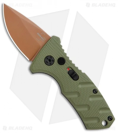 Boker Stubby Strike Desert Warrior CA Legal Auto Knife OD Green (1.9" Copper) 1 Boker Stubby Strike Desert Warrior CA Legal Auto Knife OD Green (1.9" Copper)
