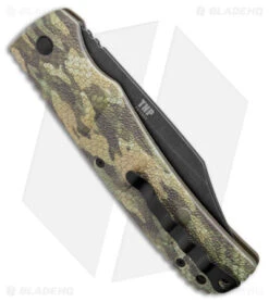 Boker TNP XXL Kalashnikov Bowie Automatic Knife Rattlesnake Camo (4.75" BW D2) -Boker Sales Store Boker TNP XXL Kalashnikov Rattlesnake Camo Bowie Auto Black Wash BHQ 173719 jr side