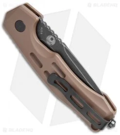 Boker Thunder Storm Automatic Knife Coyote Brown Aluminum (2.9" Blackwash AUS-8) -Boker Sales Store Boker Thunder Storm Auto Coyote Blak SW BHQ 110586 jr bottlecap