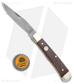 Boker Trapper 150th Anniversary Damascus Series Pocket Knife 4.125" Chestnut -Boker Sales Store Boker Trapper 150th Anniversary Damascus Series Chestnut 115004DAM BHQ 94319 jr bottlecap
