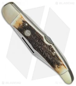 Boker Tree Brand L.E. Hunter Lockback Pocket Knife 5.25" Stag 111011HH -Boker Sales Store Boker Tree Brand LE Hunter stag BHQ 78494 er spine