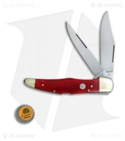 Boker Tree Brand L.E. Trapper Double Lockback Pocket Knife 5.25" Smooth Red Bone -Boker Sales Store Boker Tree Brand LE Trapper Double smooth red bone BHQ 78495 er bottlecap