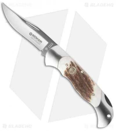 Boker Classic Pocket Knife 4" Stag Handle 112004ST 1 Boker Classic Pocket Knife 4" Stag Handle 112004ST