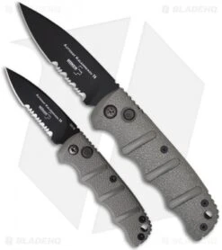 Boker Mini Kalashnikov Automatic Knife Gray (2.5" D2 Black Serr) -Boker Sales Store boker kalashnikov mini 01kals73b size comparison