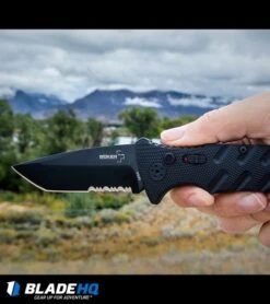 Boker Plus Strike Tanto Automatic Knife (3.25" Black Serr D2) -Boker Sales Store boker plus strike auto BHQ 32038 dl 2